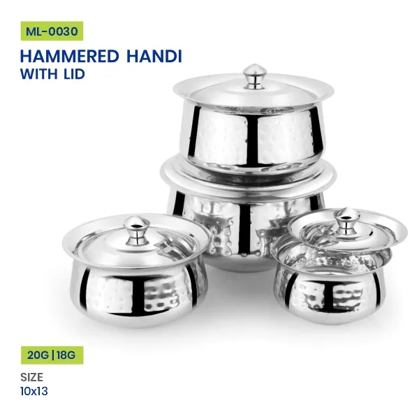 Hammered Handi With Lid — image 1