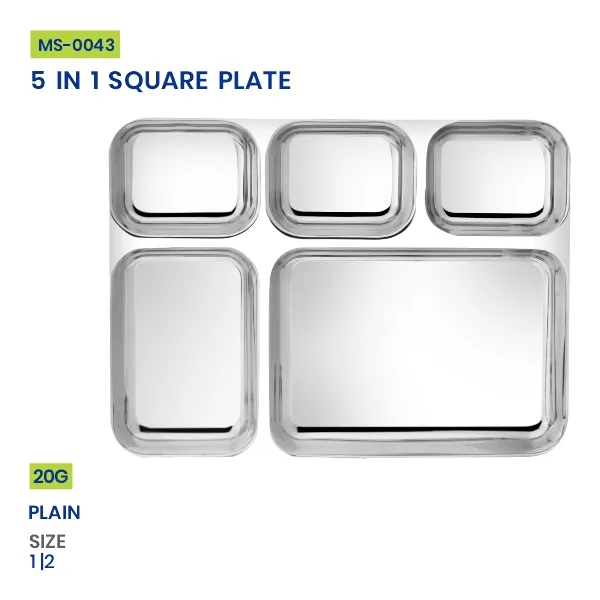 5 In 1 Square Plate